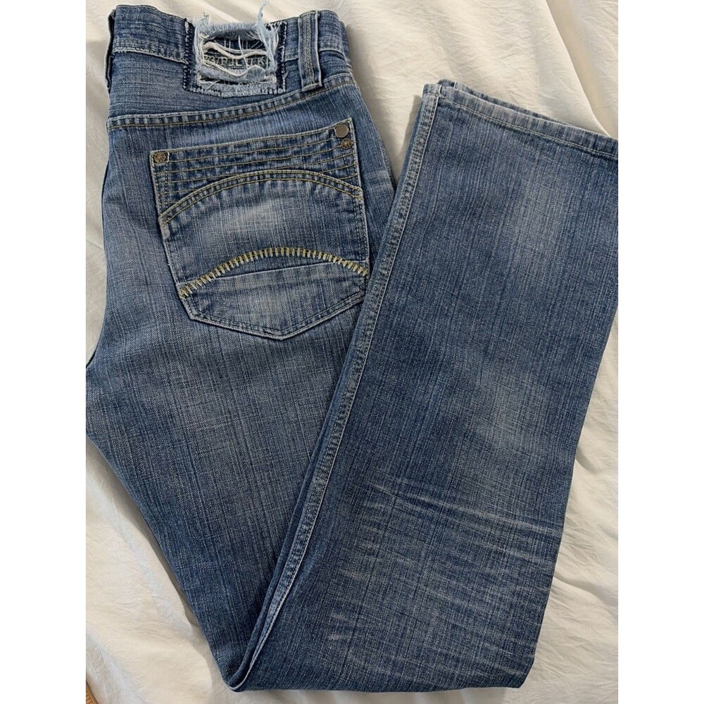 Vintage Pepe Jeans Mens Size 34x34 Medium Wash Y2K Loose Straight Distressed EUC